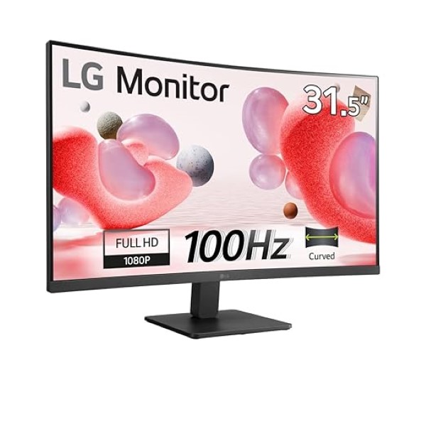 LG 32MR50C-B 32-Inch FHD 100Hz VA Panel Curved Gaming Monitor (Black)