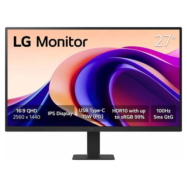 LG 27U631A-B 27-Inch 100Hz IPS QHD Monitor with USB-C (Black)