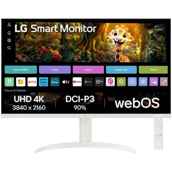 LG 32SR75U-W 32-Inch 4K UHD 60Hz 5ms VA Panel Smart Monitor With USB-C (White)