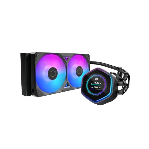 Cooler Master Masterliquid Atmos II 240 LCD 240mm CPU Liquid Cooler (Black)