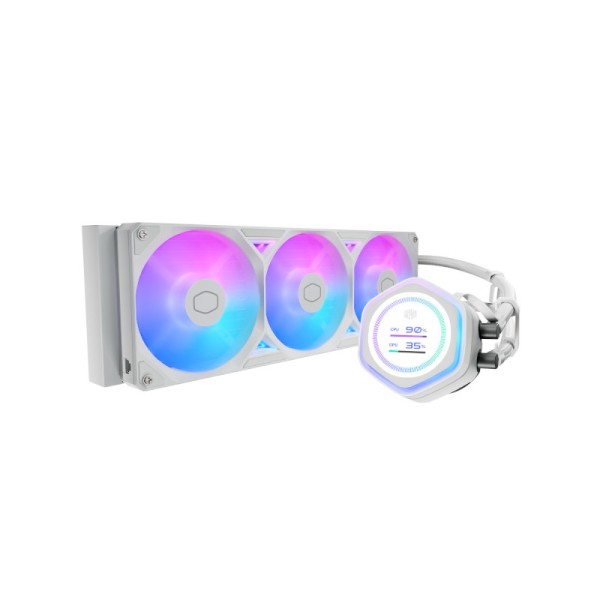 Cooler Master Masterliquid Atmos II 360 LCD White 360mm CPU Liquid Cooler (White)