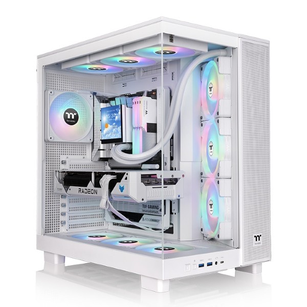 Thermaltake View 380 XL TG ARGB Snow Mid Tower Gaming Cabinet (White)