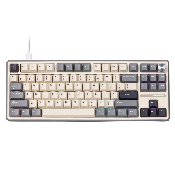 Royal Kludge R87 Pro Half Grey (Brown Switch) Wired Gaming Keyboard