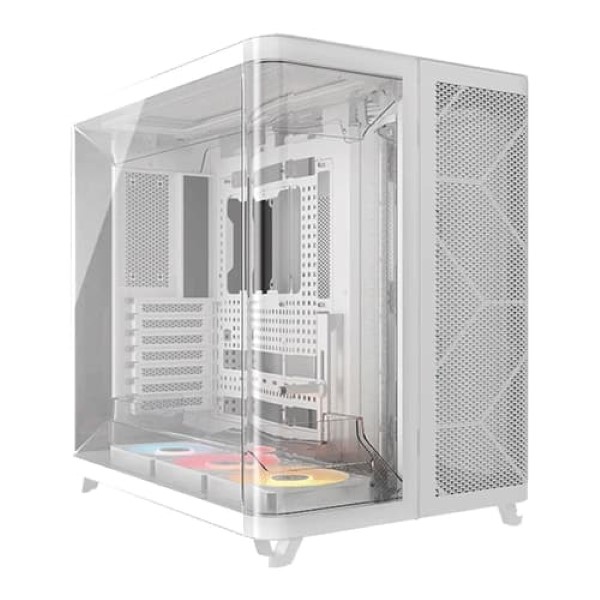 Corsair Air 5400 RS-R ARGB E-ATX Mid Tower Cabinet With Tempered Glass Side Panel White