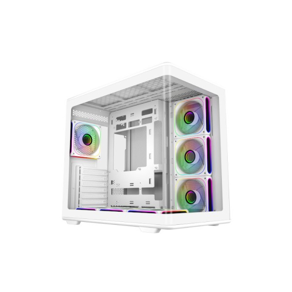 Cooler master Elite 600 ARGB White ATX Mid Tower Cabinet (White)
