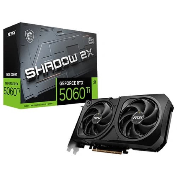 MSI RTX 5060Ti Shadow 2X OC Plus 16GB GDDR7 Graphics Card