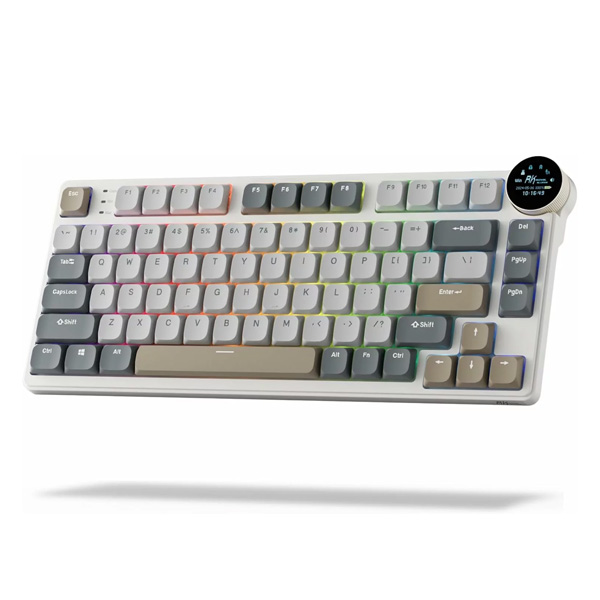 Royal Kludge RK N80 Pearly Dawn (Red Switch) Mechanical Wireless Gaming Keyboard With Smart Display