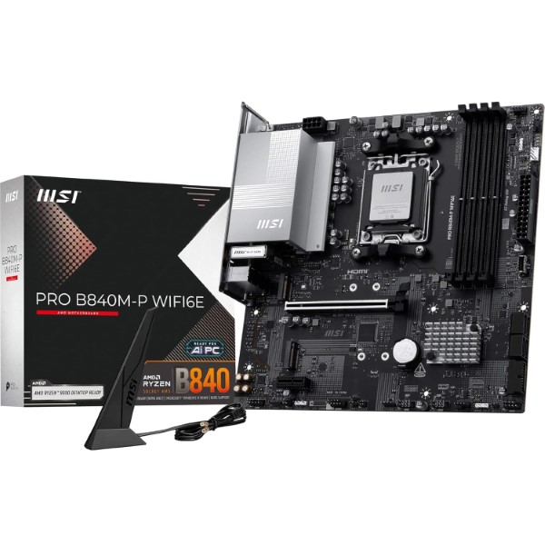 MSI PRO B840M-P WIFI6E DDR5 AMD AM5 M-ATX Motherboard
