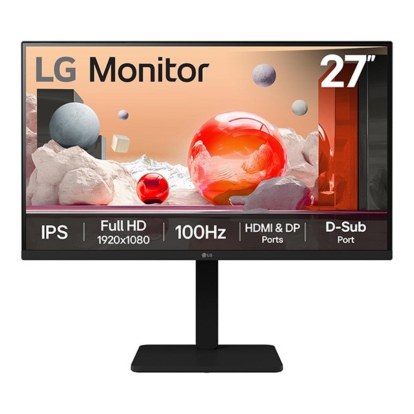 LG 27BA450-B 27 inch FHD 100Hz 5Ms IPS Panel Monitor With Speakers (Black)