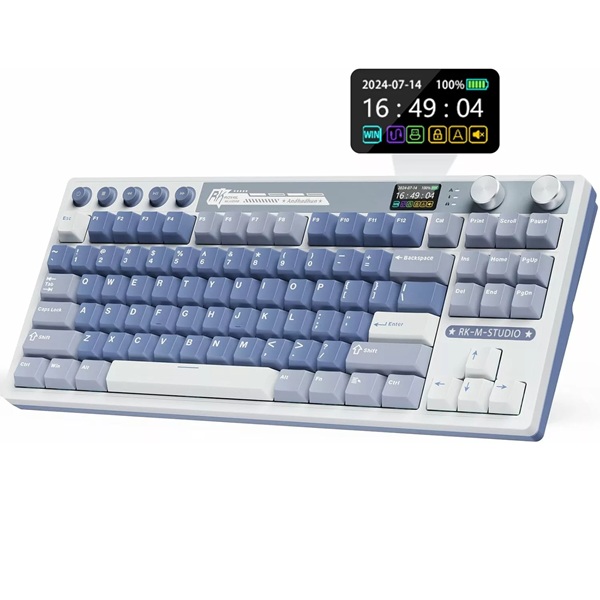 Royal Kludge M87 Ocean Blue (Biege Switch) Wireless Gaming Keyboard