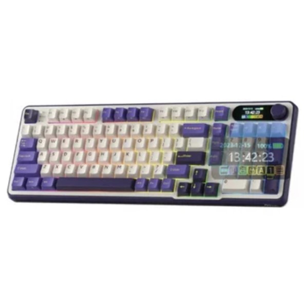 Royal Kludge RK S98 Blackberry Mousse (Blue Switch) Mechanical Wireless Gaming Keyboard With Smart Display