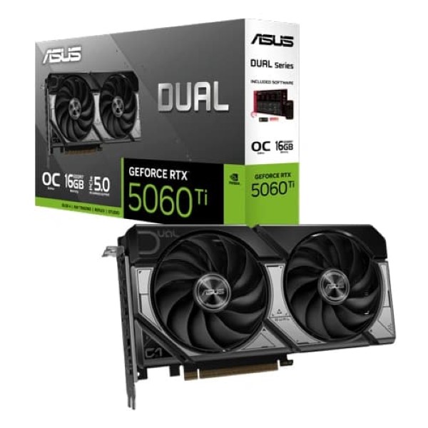 ASUS Dual GeForce RTX 5060 Ti OC 16GB GDDR7 Graphics Card