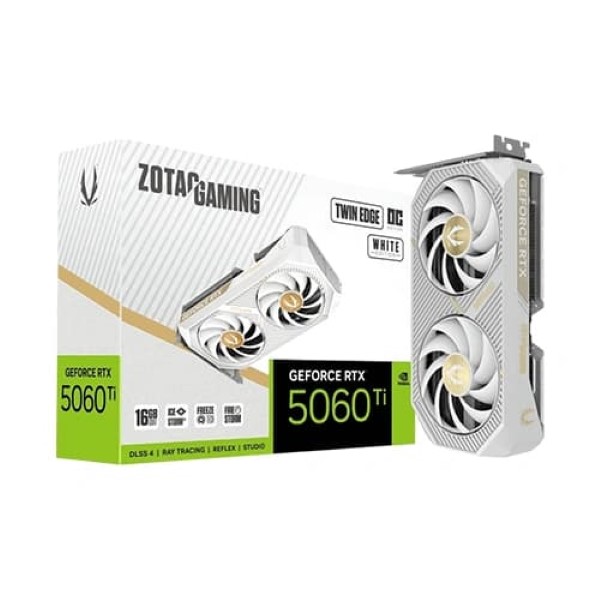 Zotac Gaming GeForce RTX 5060Ti Twin Edge OC 16GB GDDR7 Graphics Card (White)