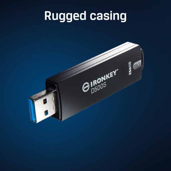 Kingston Iron key D500S 256GB Encrypted USB 3.2 Gen 1 Flash Drive
