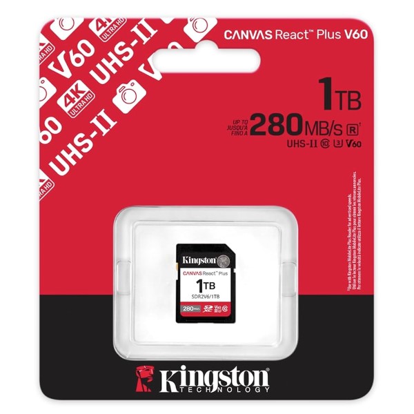 Kingston Canvas React Plus V60 1TB SD Card