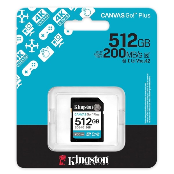 Kingston Canvas Go Plus 512GB SDXC Memory Card