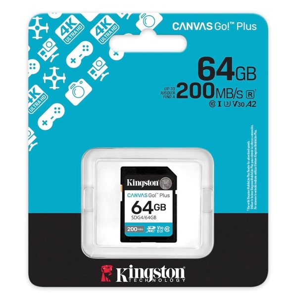 Kingston Canvas Go Plus 64GB SDXC Memory Card