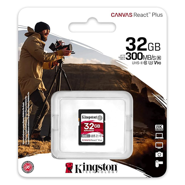 Kingston Canvas React Plus SDR2 32GB SD Card